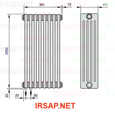 Радиатор IRSAP Tesi 52000/8 T18 CL 01
